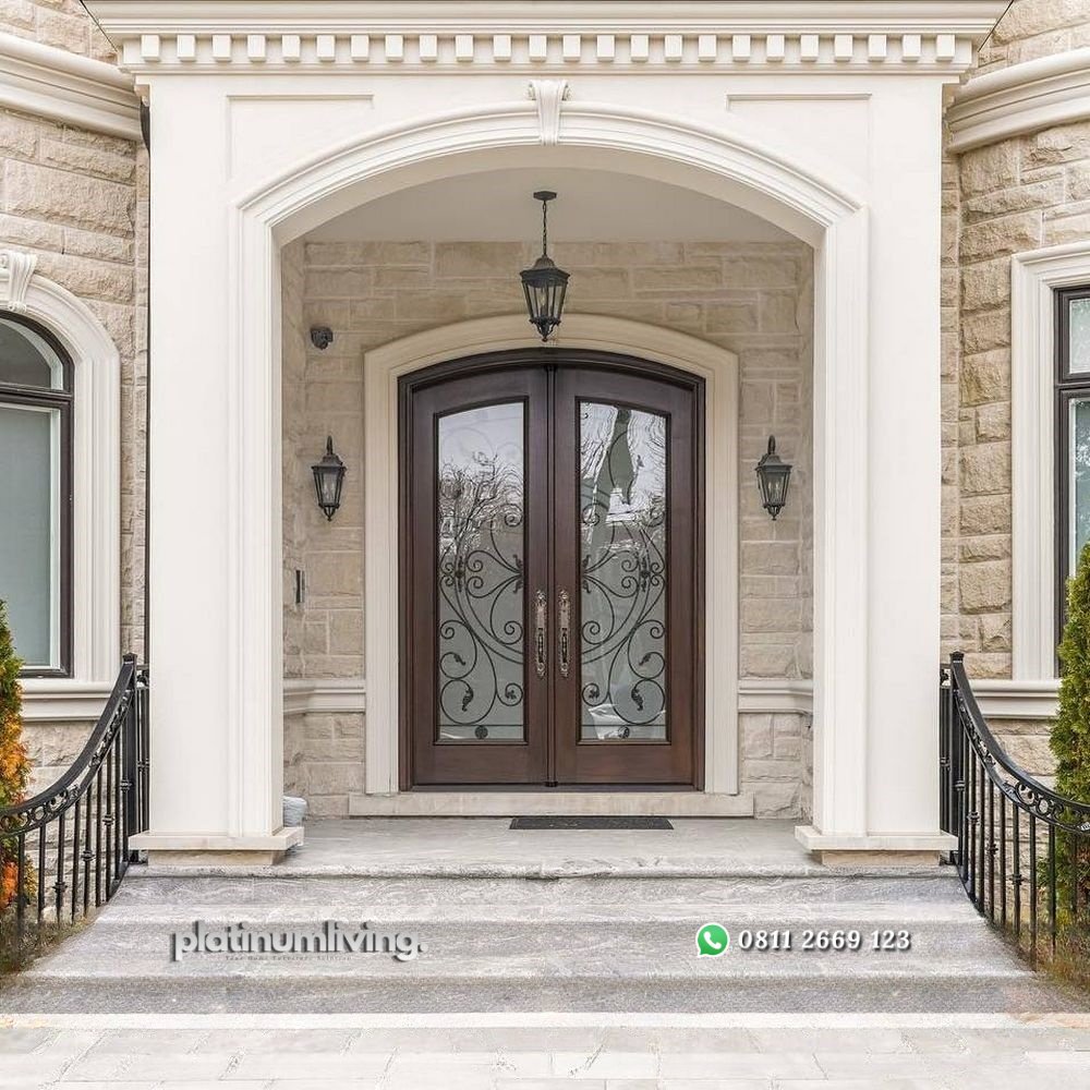 Kusen pintu jati panel kaca 2 daun klasik PJ-14 platinumliving furniture jepara 2 Kusen pintu jati panel kaca 2 daun klasik PJ-14 platinumliving furniture jepara 2