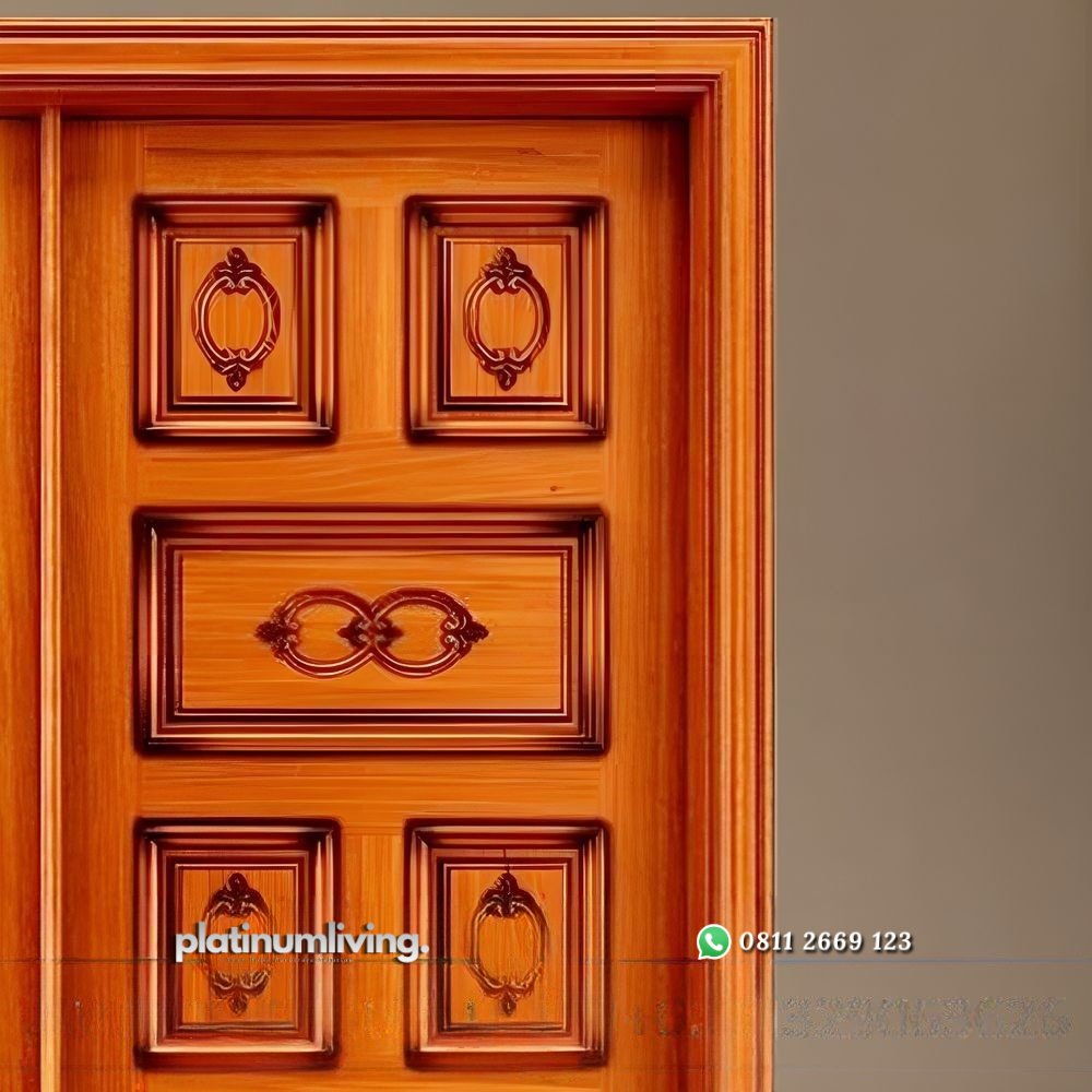 Kusen pintu jati panel klasik ukiran daun ganda PJ-237 platinumliving furniture jepara 2 Kusen pintu jati panel klasik ukiran daun ganda PJ-237 platinumliving furniture jepara 2