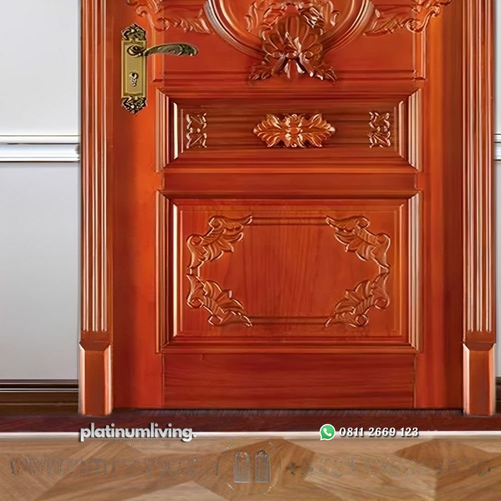 Kusen pintu kamar klasik ukir jepara daun tunggal PJ-129 platinumliving furniture jepara 3 Kusen pintu kamar klasik ukir jepara daun tunggal PJ-129 platinumliving furniture jepara 3