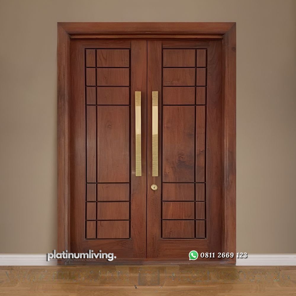 Kusen Pintu kayu jati minimalis daun double PJ-159 platinumliving furniture jepara 1 Kusen Pintu kayu jati minimalis daun double PJ-159 platinumliving furniture jepara 1
