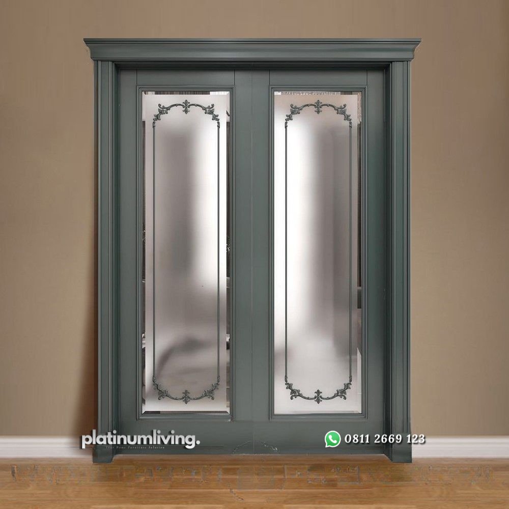 Kusen pintu klasik mewah 2 daun plus kaca finishing duco PJ-154 platinumliving furniture jepara 1 Kusen pintu klasik mewah 2 daun plus kaca finishing duco PJ-154 platinumliving furniture jepara 1