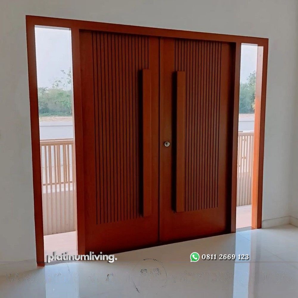Kusen pintu minimalis jati daun ganda 2 jendela PJ-195 platinumliving furniture jepara 2 Kusen pintu minimalis jati daun ganda 2 jendela PJ-195 platinumliving furniture jepara 2