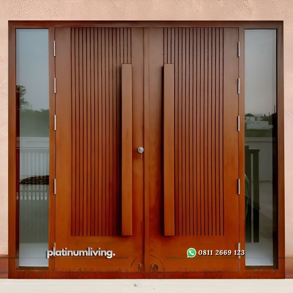 Kusen pintu minimalis jati daun ganda 2 jendela PJ-195 platinumliving furniture jepara 1 Kusen pintu minimalis jati daun ganda 2 jendela PJ-195 platinumliving furniture jepara 1