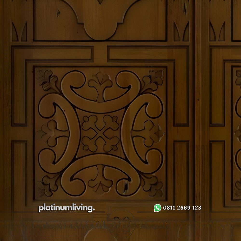Kusen pintu ukir kayu jati jepara daun double antik PJ-188 platinumliving furniture jepara 4 Kusen pintu ukir kayu jati jepara daun double antik PJ-188 platinumliving furniture jepara 4