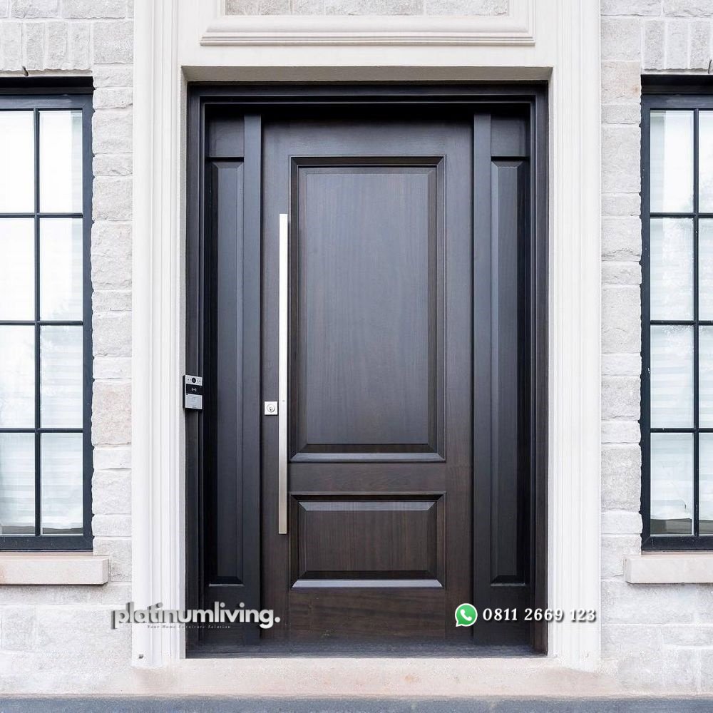 Kusen pintu utama 1 daun kayu jati klasik panel PJ-11 platinumliving furniture jepara 1 Kusen pintu utama 1 daun kayu jati klasik panel PJ-11 platinumliving furniture jepara 1
