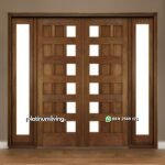 Kusen pintu utama daun ganda 2 jendela jati minimalis PJ-140 platinumliving furniture jepara