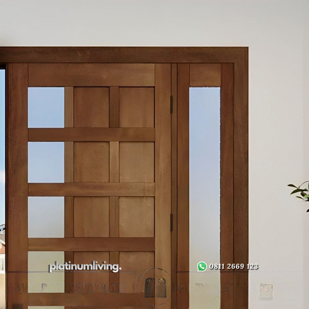 Kusen pintu utama daun ganda 2 jendela jati minimalis PJ-140 platinumliving furniture jepara 2 Kusen pintu utama daun ganda 2 jendela jati minimalis PJ-140 platinumliving furniture jepara 2