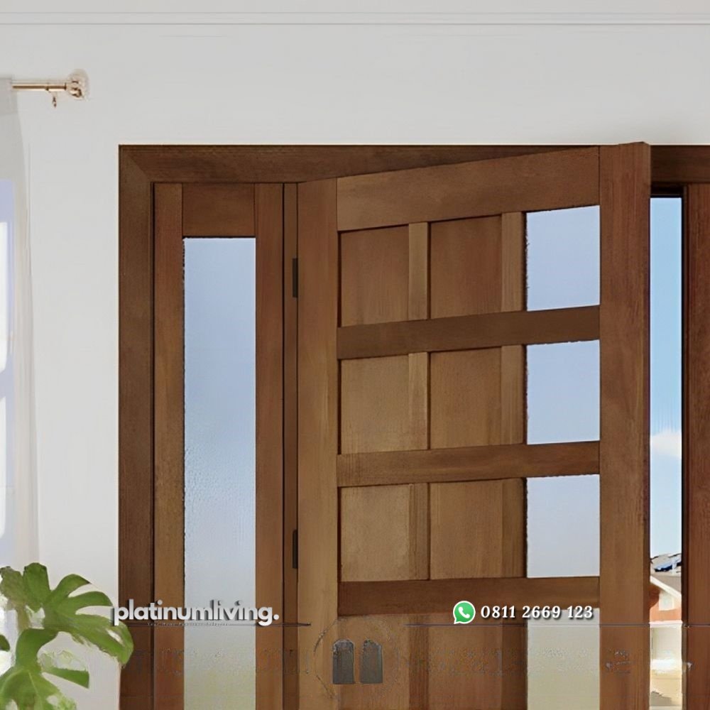Kusen pintu utama daun ganda 2 jendela jati minimalis PJ-140 platinumliving furniture jepara 3 Kusen pintu utama daun ganda 2 jendela jati minimalis PJ-140 platinumliving furniture jepara 3