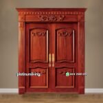 Kusen pintu utama ukir klasik 2 daun jati PJ-126 platinumliving furniture jepara