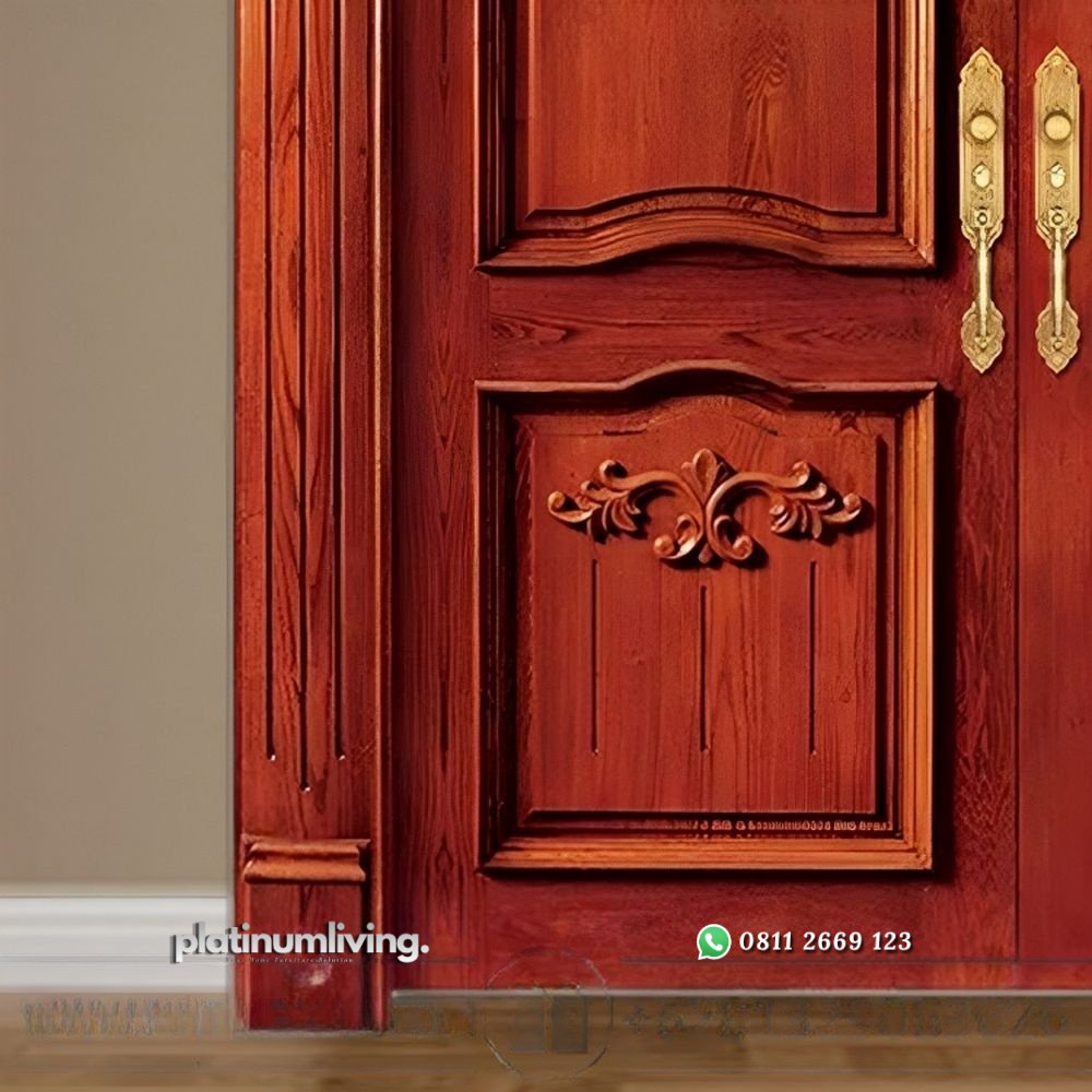 Kusen pintu utama ukir klasik 2 daun jati PJ-126 platinumliving furniture jepara 3 Kusen pintu utama ukir klasik 2 daun jati PJ-126 platinumliving furniture jepara 3
