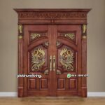 Kusen pintu utama ukir mewah kayu jati 2 daun PJ-308 platinumliving furniture jepara