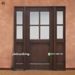 Pintu 1 daun jendela ganda kayu jati minimalis PJ-241 platinumliving furniture jepara