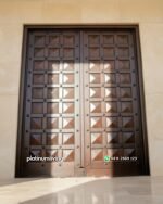 Pintu 2 daun kayu jati antik pyramid panel mewah PJ-364 platinumliving furniture jepara - Gambar 4
