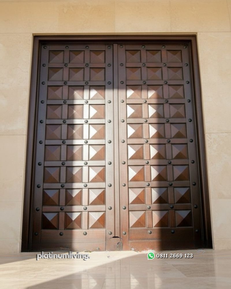 Pintu 2 daun kayu jati antik pyramid panel mewah PJ-364 platinumliving furniture jepara 4 Pintu 2 daun kayu jati antik pyramid panel mewah PJ-364 platinumliving furniture jepara 4