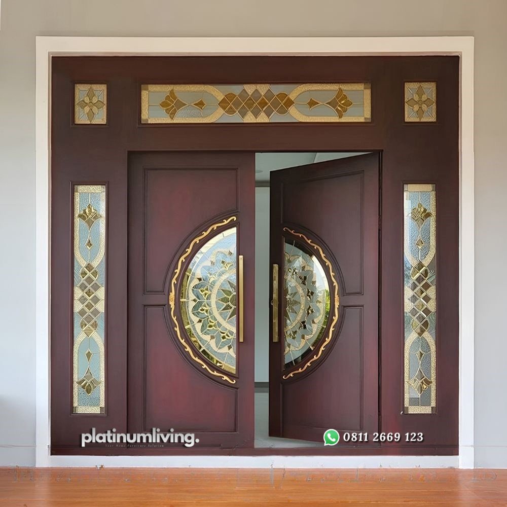 Pintu depan rumah jati klasik 2 daun jendela ganda PJ-176 platinumliving furniture jepara 1 Pintu depan rumah jati klasik 2 daun jendela ganda PJ-176 platinumliving furniture jepara 1
