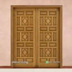 Pintu double kayu jati solid panel klasik PJ-187 platinumliving furniture jepara
