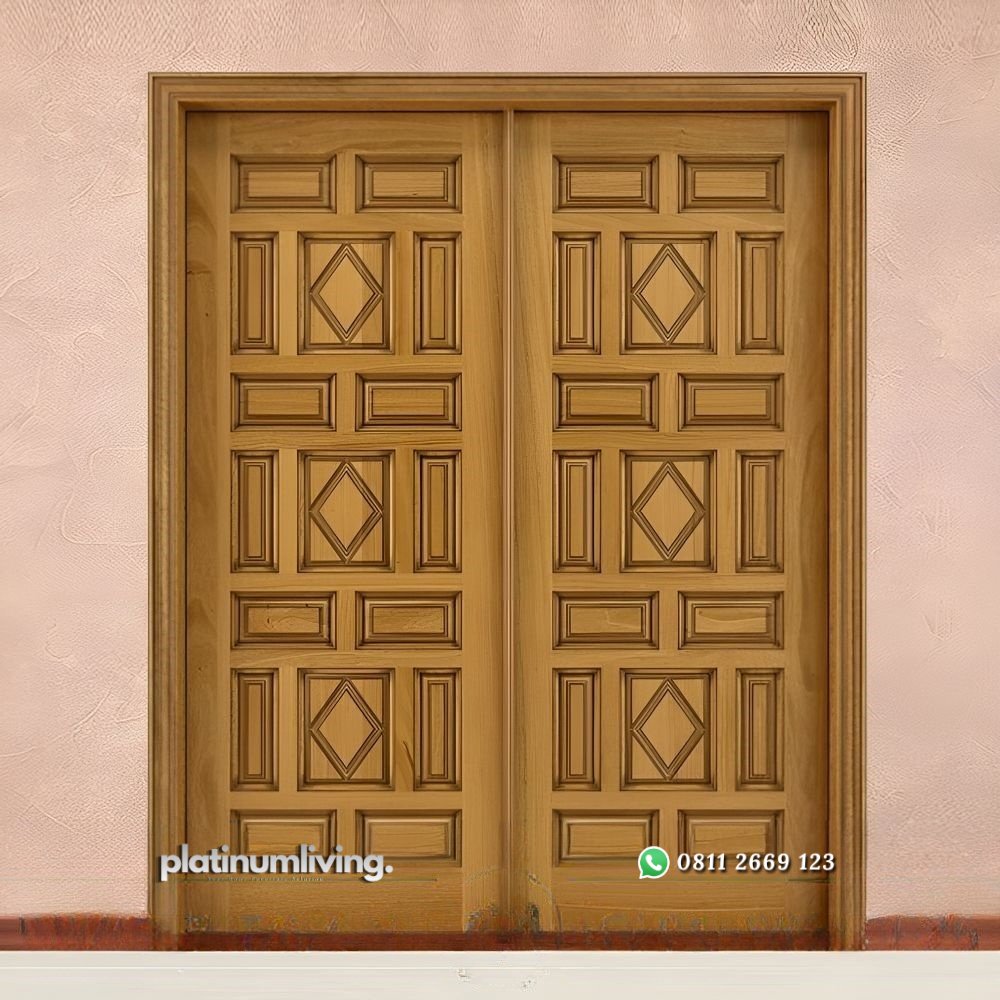 Pintu double kayu jati solid panel klasik PJ-187 platinumliving furniture jepara 1 Pintu double kayu jati solid panel klasik PJ-187 platinumliving furniture jepara 1