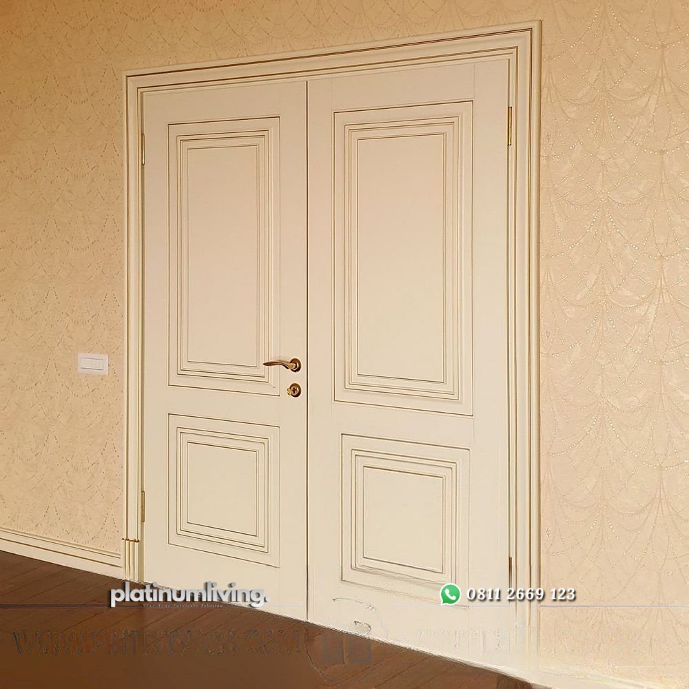 Pintu double klasik cat duco mewah kayu solid PJ-55 platinumliving furniture jepara 2 Pintu double klasik cat duco mewah kayu solid PJ-55 platinumliving furniture jepara 2