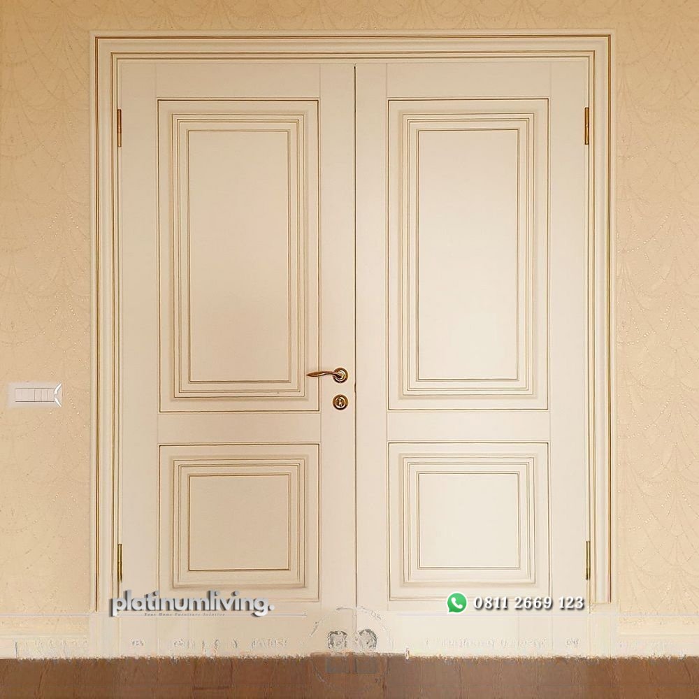 Pintu double klasik cat duco mewah kayu solid PJ-55 platinumliving furniture jepara 1 Pintu double klasik cat duco mewah kayu solid PJ-55 platinumliving furniture jepara 1