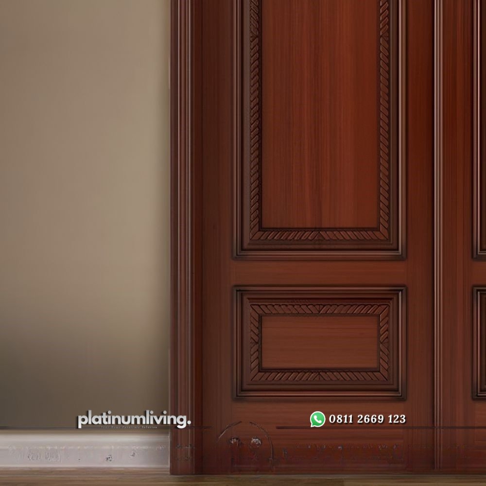 Pintu double klasik kayu jati jepara panel solid PJ-222 platinumliving furniture jepara 3 Pintu double klasik kayu jati jepara panel solid PJ-222 platinumliving furniture jepara 3