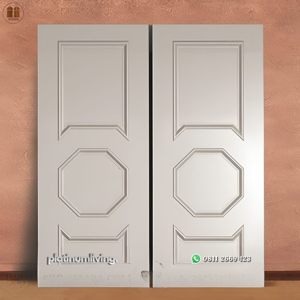 Pintu double panel kayu solid finshing duco putih PJ-254 platinumliving furniture jepara 1 Pintu double panel kayu solid finshing duco putih PJ-254 platinumliving furniture jepara 1