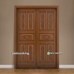 Pintu double ukir jepara kayu jati klasik panel PJ-236 platinumliving furniture jepara