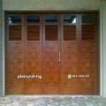 Pintu garasi jati minimalis jepara opening lipat PJ-73 platinumliving furniture jepara