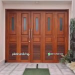 Pintu garasi minimalis jati jepara lipat sliding PJ-97 platinumliving furniture jepara
