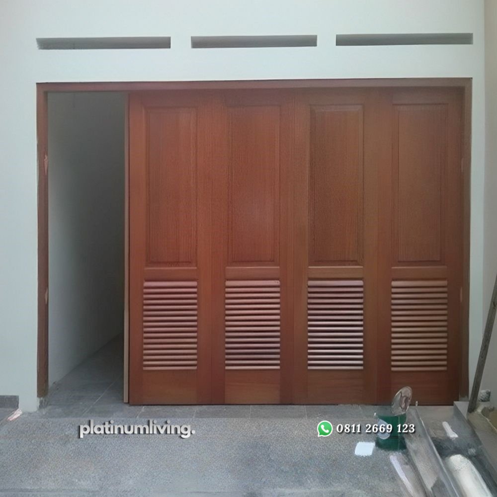 Pintu garasi mobil jalusi jati rel tikung dorong PJ-96 platinumliving furniture jepara 1 Pintu garasi mobil jalusi jati rel tikung dorong PJ-96 platinumliving furniture jepara 1