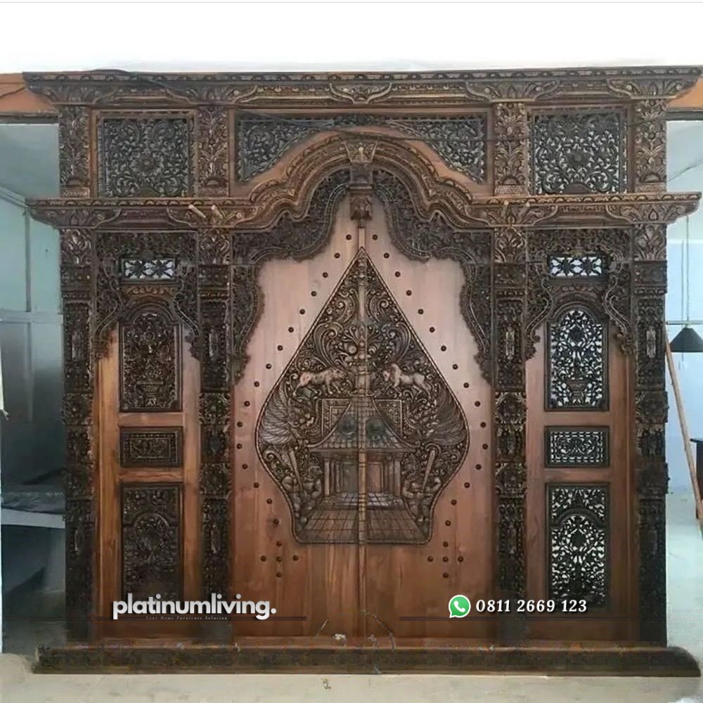 Pintu gebyok jati jepara ukiran wayang kelir 3d PJ-79 platinumliving furniture jepara 1 Pintu gebyok jati jepara ukiran wayang kelir 3d PJ-79 platinumliving furniture jepara 1