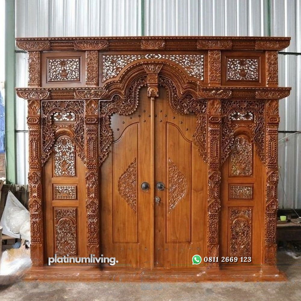 Pintu gebyok jawa ukir tradisional kayu jati jepara PJ-81 platinumliving furniture jepara 1 Pintu gebyok jawa ukir tradisional kayu jati jepara PJ-81 platinumliving furniture jepara 1