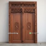 Pintu gebyok kayu jati 2 daun Javanese ethnik PJ-380 platinumliving furniture jepara