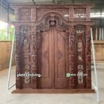Pintu gebyok ukir jepara antik kayu jati PJ-335 platinumliving furniture jepara