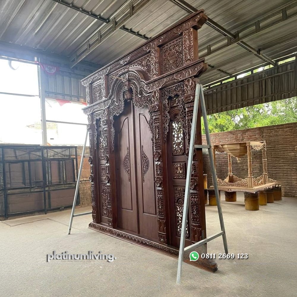 Pintu gebyok ukir jepara antik kayu jati PJ-335 platinumliving furniture jepara 2 Pintu gebyok ukir jepara antik kayu jati PJ-335 platinumliving furniture jepara 2