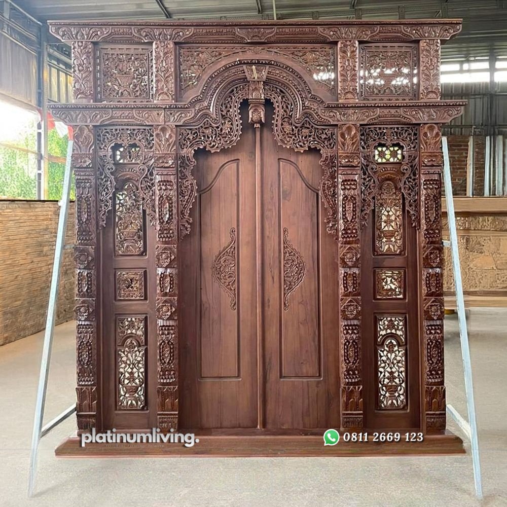 Pintu gebyok ukir jepara antik kayu jati PJ-335 platinumliving furniture jepara 1 Pintu gebyok ukir jepara antik kayu jati PJ-335 platinumliving furniture jepara 1