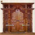 Pintu gebyok ukir semar kayu jati jepara PJ-211 platinumliving furniture jepara