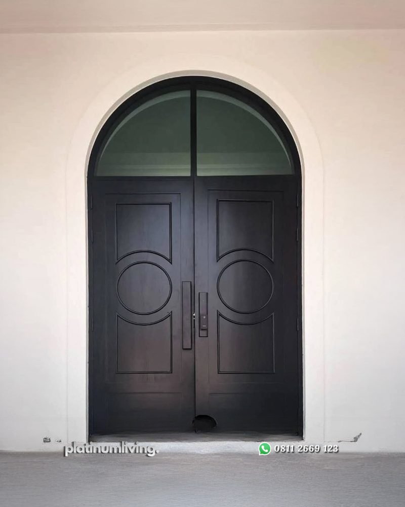 Pintu jati 2 daun 3 panel klasik kusen lengkung PJ-358 platinumliving furniture jepara 1 Pintu jati 2 daun 3 panel klasik kusen lengkung PJ-358 platinumliving furniture jepara 1
