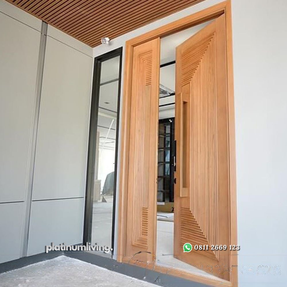 Pintu jati 2 daun mother and son modern minimalis PJ-354 platinumliving furniture jepara 3 Pintu jati 2 daun mother and son modern minimalis PJ-354 platinumliving furniture jepara 3