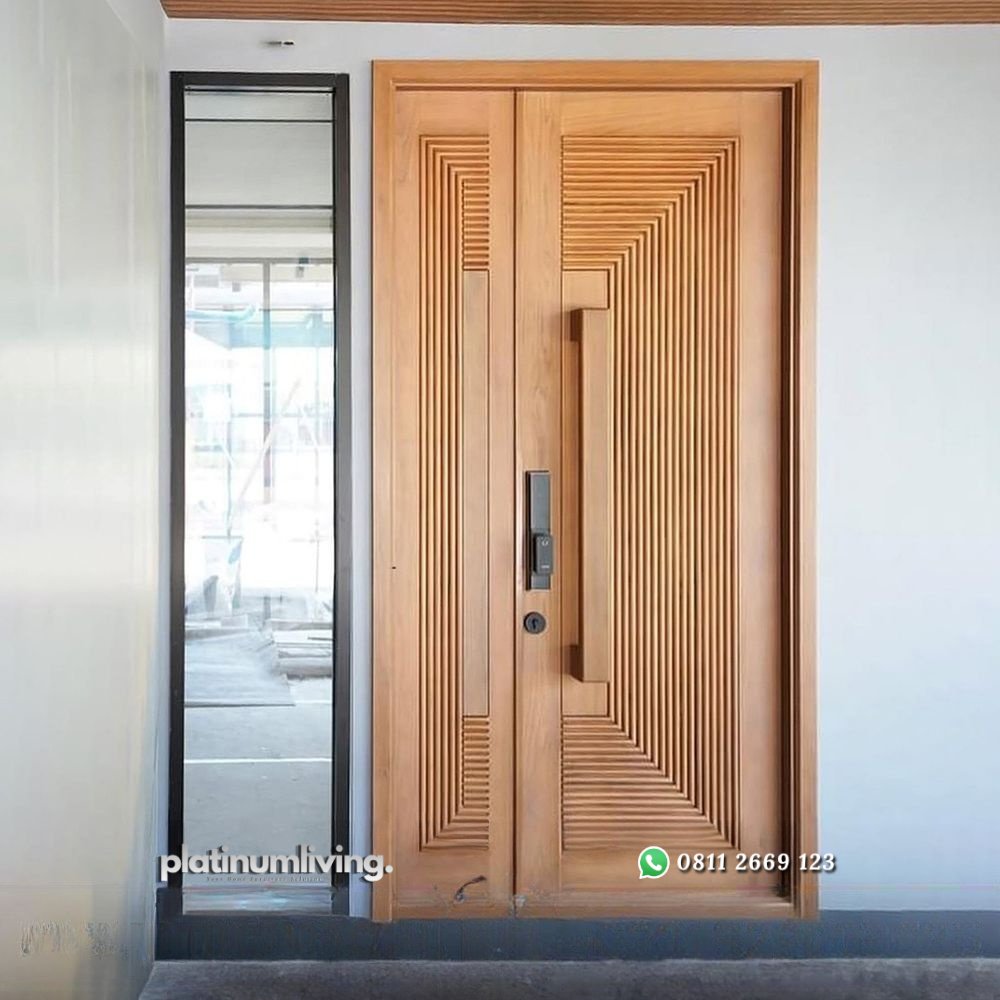 Pintu jati 2 daun mother and son modern minimalis PJ-354 platinumliving furniture jepara 1 Pintu jati 2 daun mother and son modern minimalis PJ-354 platinumliving furniture jepara 1