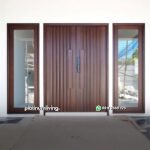 Pintu jati jepara 2 daun minimalis jendela kanan kiri PJ-330 platinumliving furniture jepara
