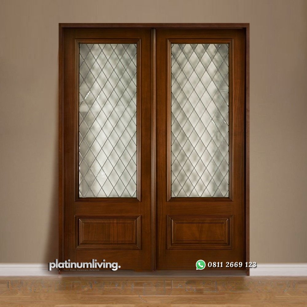Pintu jati kupu tarung klasik mewah panel kaca PJ-153 platinumliving furniture jepara 1 Pintu jati kupu tarung klasik mewah panel kaca PJ-153 platinumliving furniture jepara 1