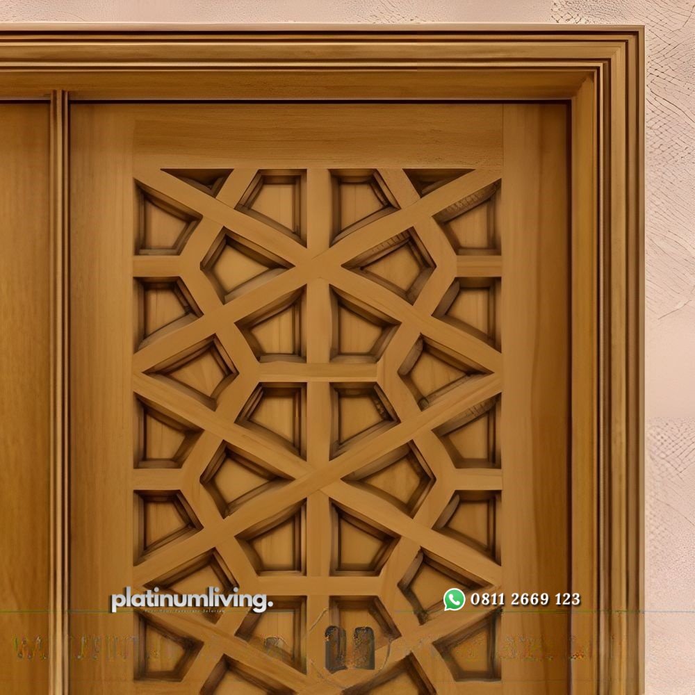 Pintu jati kupu tarung panel solid arabian pattern style PJ-190 platinumliving furniture jepara 2 Pintu jati kupu tarung panel solid arabian pattern style PJ-190 platinumliving furniture jepara 2