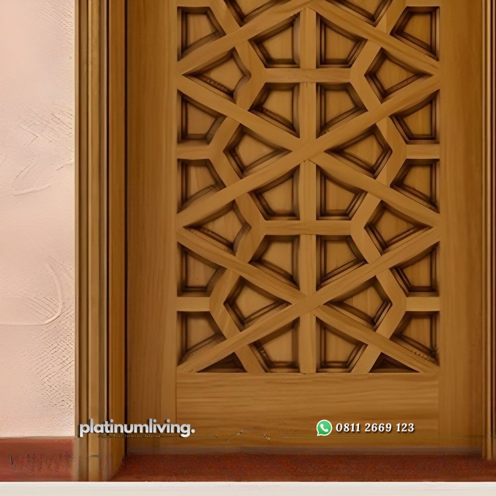 Pintu jati kupu tarung panel solid arabian pattern style PJ-190 platinumliving furniture jepara 3 Pintu jati kupu tarung panel solid arabian pattern style PJ-190 platinumliving furniture jepara 3
