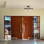 Pintu jati minimalis daun ganda 2 jendela PJ-45 platinumliving furniture jepara