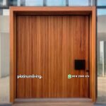 Pintu jati minimalis engsel pivot 1 daun + Kusen PJ-334 platinumliving furniture jepara