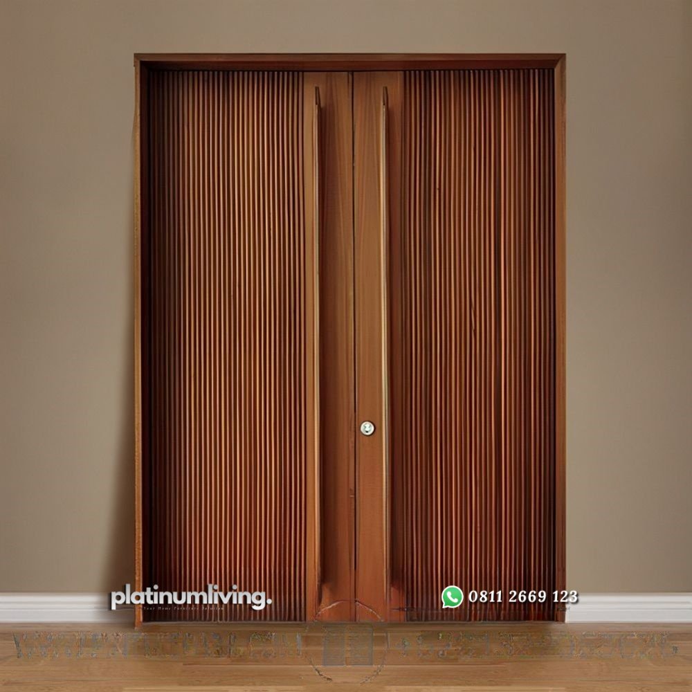 Pintu jati minimalis modern 2 daun jati PJ-155 platinumliving furniture jepara 1 Pintu jati minimalis modern 2 daun jati PJ-155 platinumliving furniture jepara 1