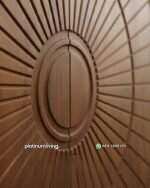 Pintu Jati minimalis modern Radial Geometris PJ-373 platinumliving furniture jepara - Gambar 3