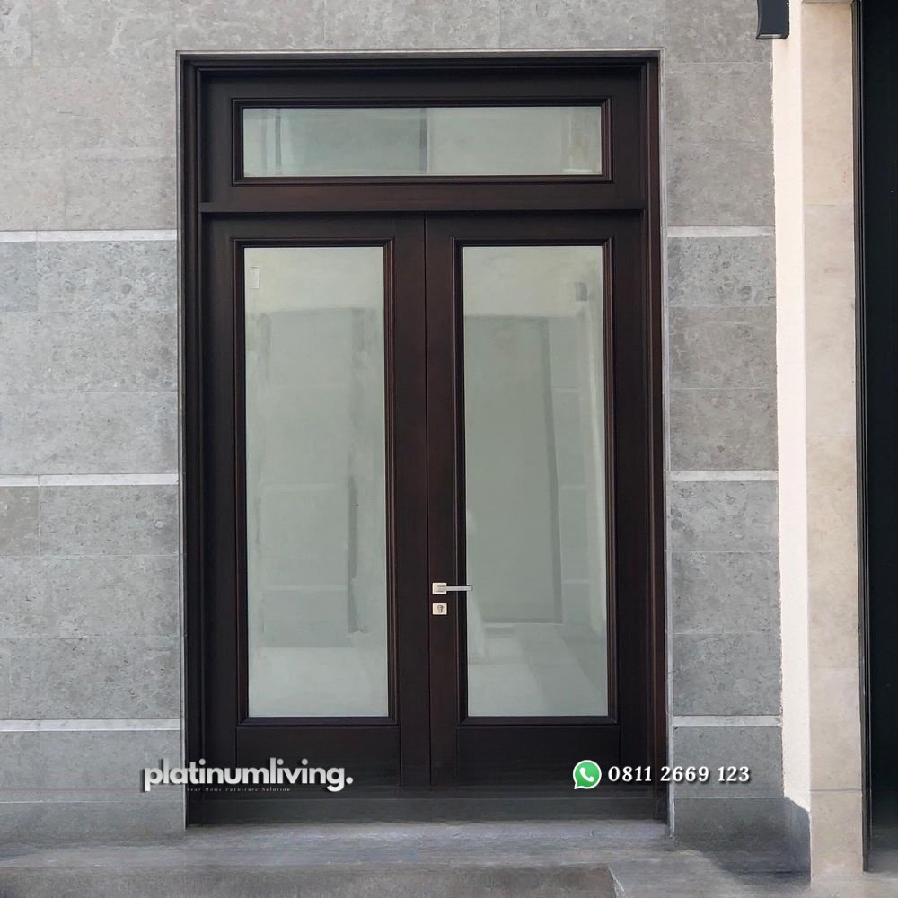 Pintu jati panel kaca kupu tarung PJ-005 platinumliving furniture jepara 1 Pintu jati panel kaca kupu tarung PJ-005 platinumliving furniture jepara 1