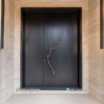 Pintu jati polos 2 daun besar kecil minimalis PJ-336 platinumliving furniture jepara