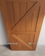 Pintu jati single minimalis modern cross barn PJ-379 platinumliving furniture jepara - Gambar 2